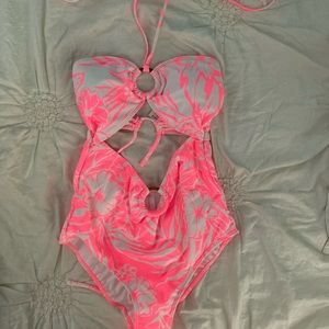 NEW bright pink one piece swimsuit